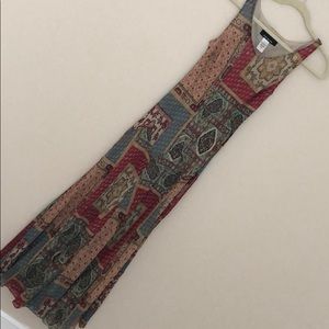 Silk maxi dress size 6 floral pattern